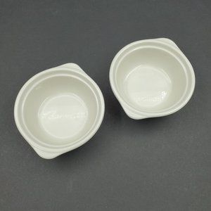 Tuxton 05 Off-White Restaurantware Small Casseroles Bowls with Lug Handles